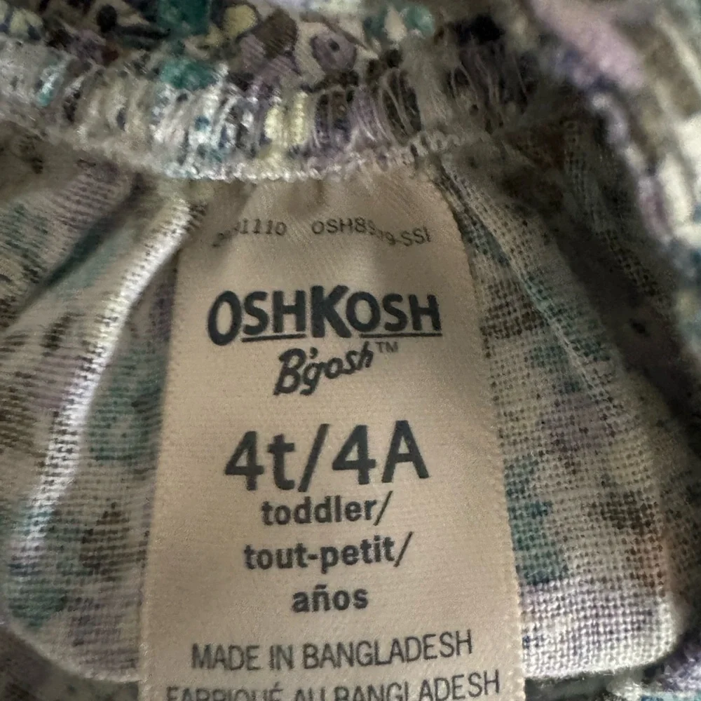 OshKosh B’gosh Floral Romper Toddler Girls Size 4T